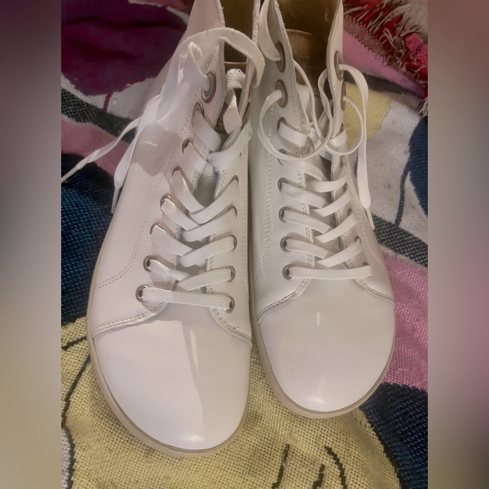 NEW BIRKENSTOCK Bartlett WHITE Leather High Top Sneaker